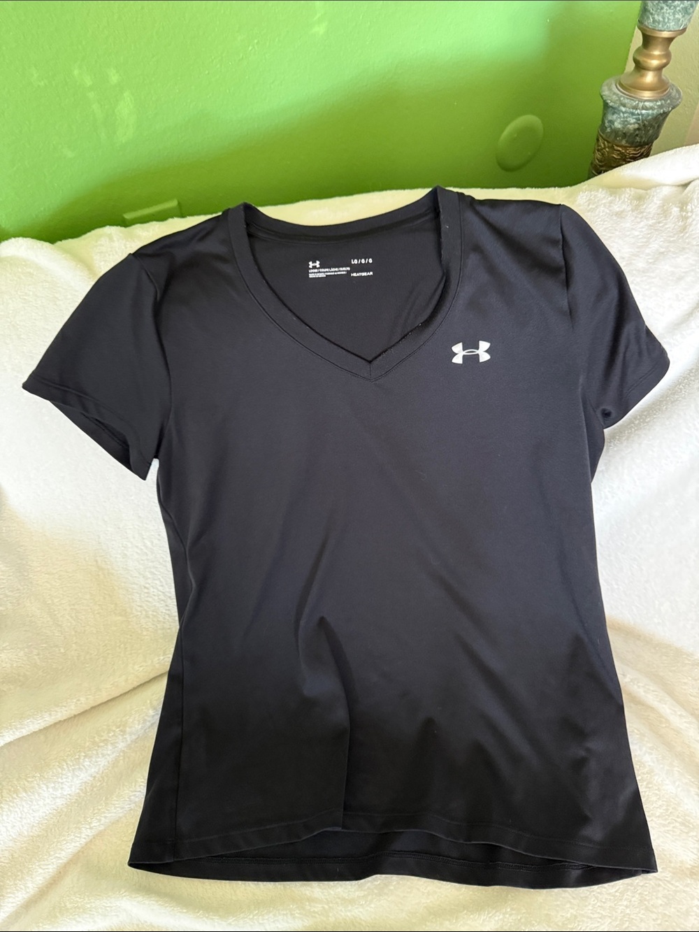 Under Armour Black V-Neck Short Sleeve Performance Tee